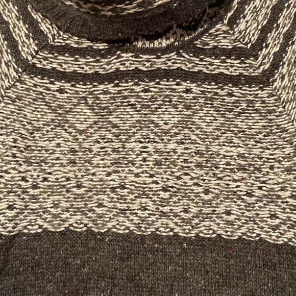 Ruff Hewn shades of gray and cream knit turtleneck sweater dress sz. S - Picture 2 of 7